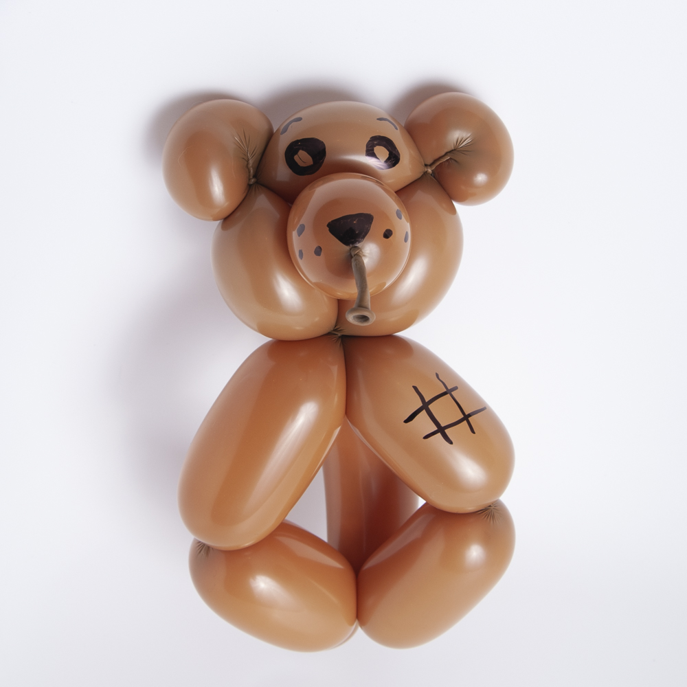 balloon twisting teddy bear